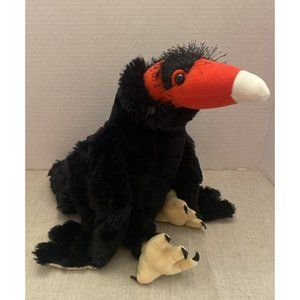 Wild Republic Turkey Vulture Plush 12in. Buzzard Stuffed Animal Bird Black Red